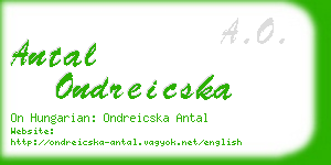 antal ondreicska business card